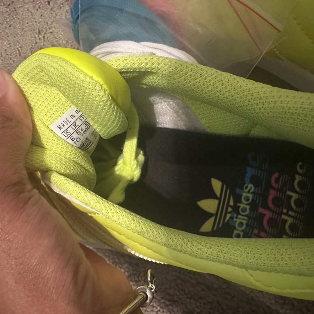 Adidas Bright Lime Sneakers with White Sole - Picture 7 of 7